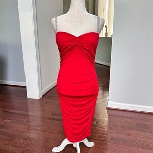 Moda International | Dresses | Moda International Red Dress Size Sp |  Poshmark